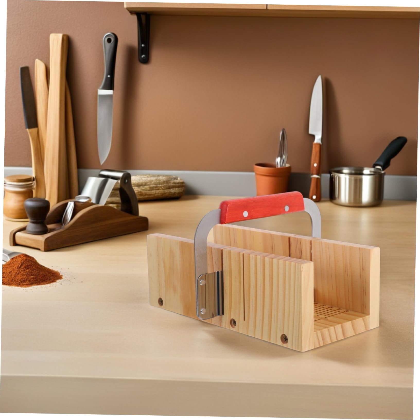 SHINEOFI Porta Sapone in Legno Pialla Smussatrice Per Saponi Affettatrice Per Sapone in Inossidabile e Stampi Per Produzione Di Per Casa e Piccoli Laboratori