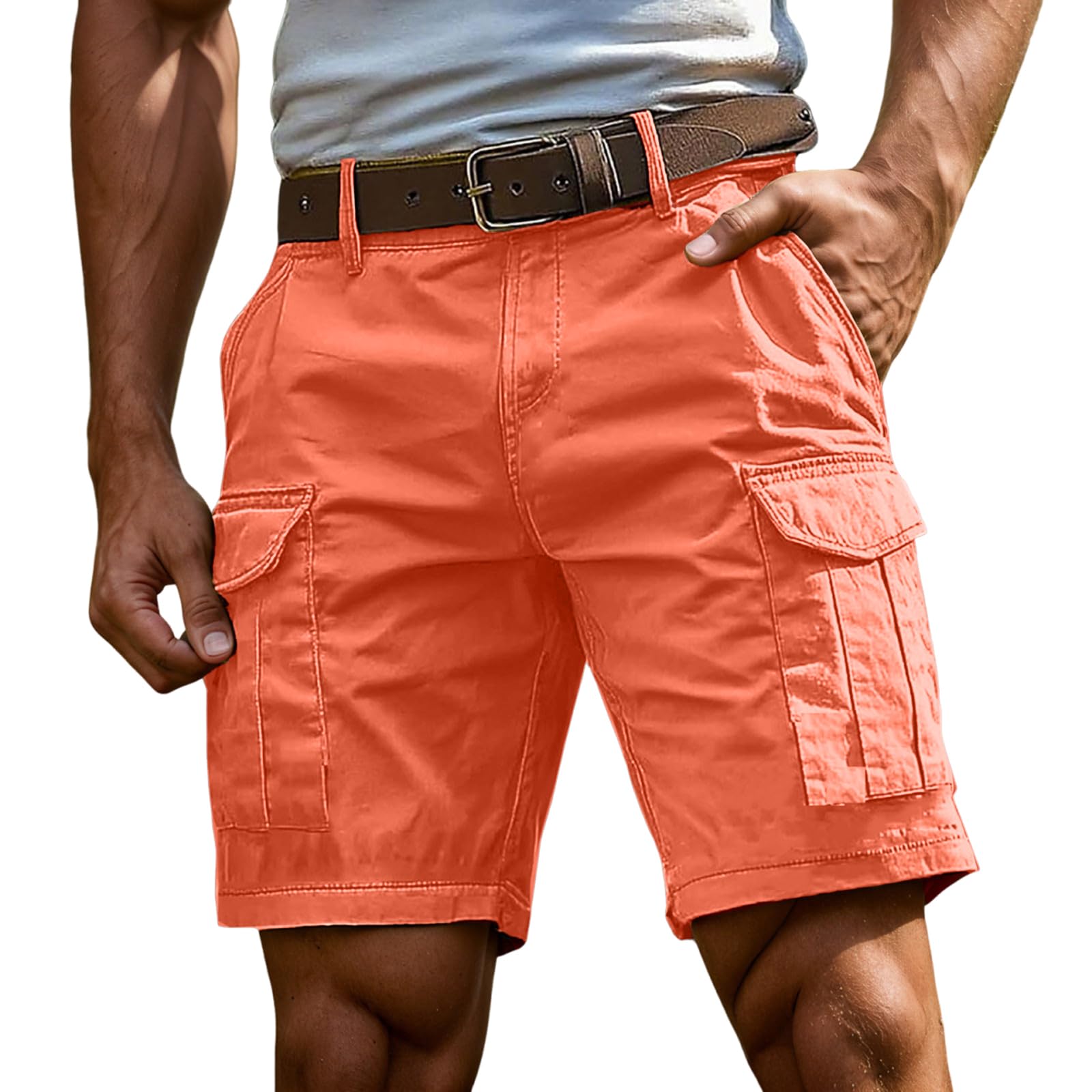 Bermudas Hombre Verano Montaña Casual Bolsillos Bermudas Senderismo Multibolsillos Trekking — view 16
