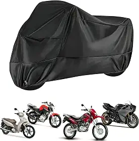 Capa Para Cobrir Moto em Couro Impermeável Proteção Uv Não Risca Reforçada (G)