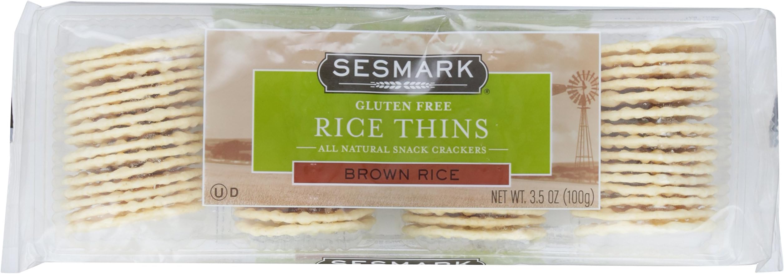 Sesmark, Rice Thins, Brown Rice, 3.5 oz