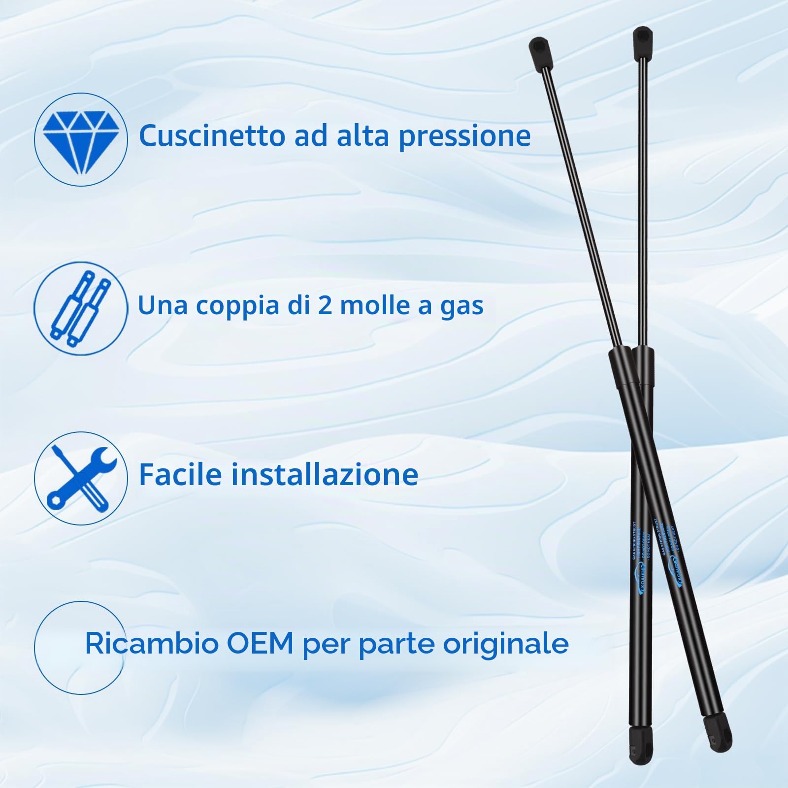 2x Molle a Gas Ammortizzatori Posteriori per Ford Focus MK3 2010-2018 Nero Pistoni Portellone Posteriore 385N 600MM Pistoni per Portellone Posteriore Sostituire #BM51A406A10AE