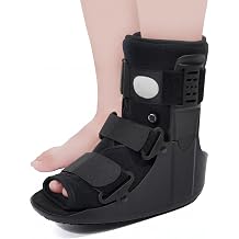 Air Walking Boot Fracture Boot Short Walker Boot for Sprained Ankle and Broken Foot Support for Men Women Left or Right Foot Orthopedic Recovery Boot with Hard Shell and ShockM