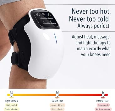 FORTHiQ Knee Massager Smart with Heat, Red Light and Massage Therapy, 3-in-1 Cordless, Gifts for Grandma & Grandpa, 2026 Updated Edition