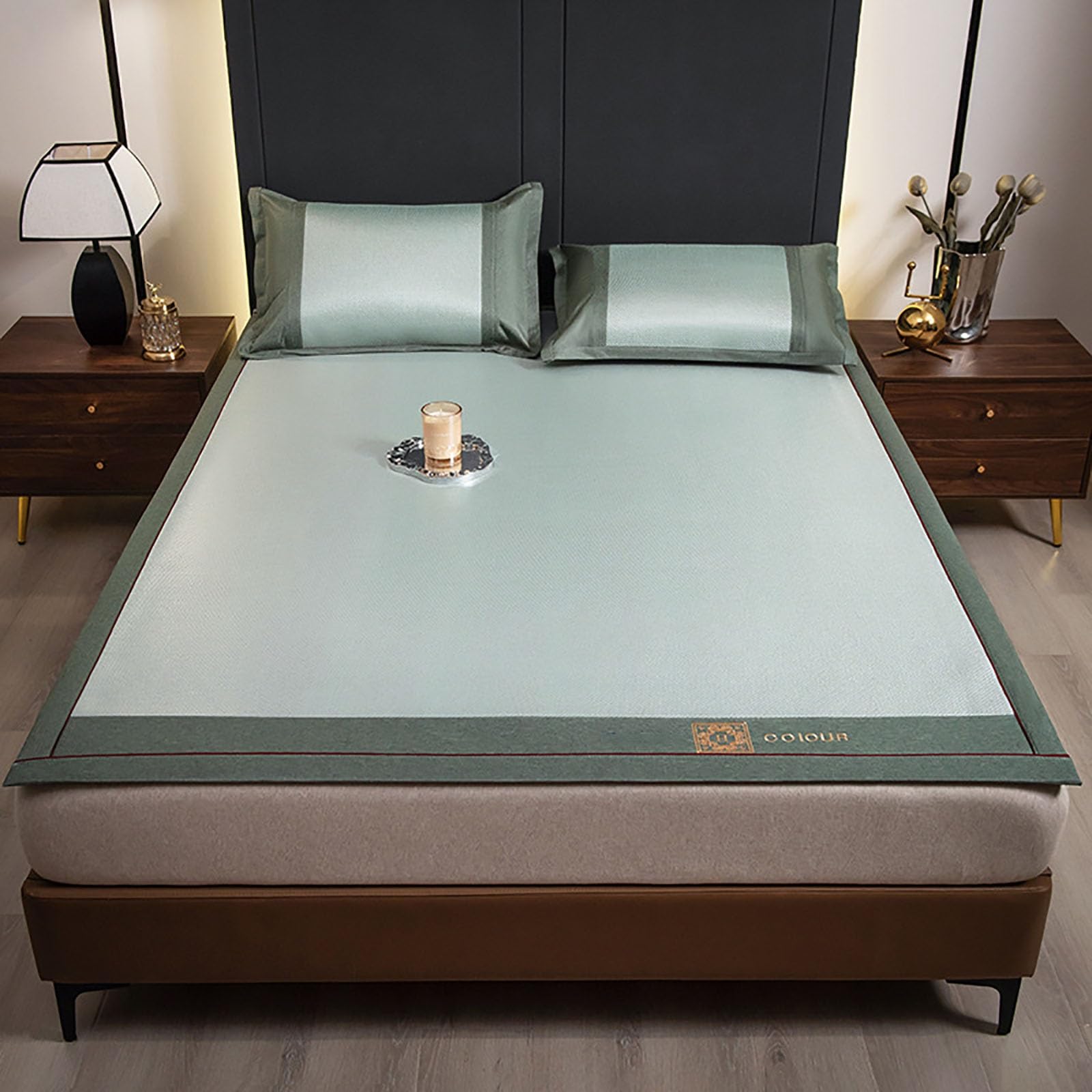 HYQOUKLR Rattan Mat Bed, Bamboo Sleeping Mat Multicolor Multiple Sizes(Color B,120cm)