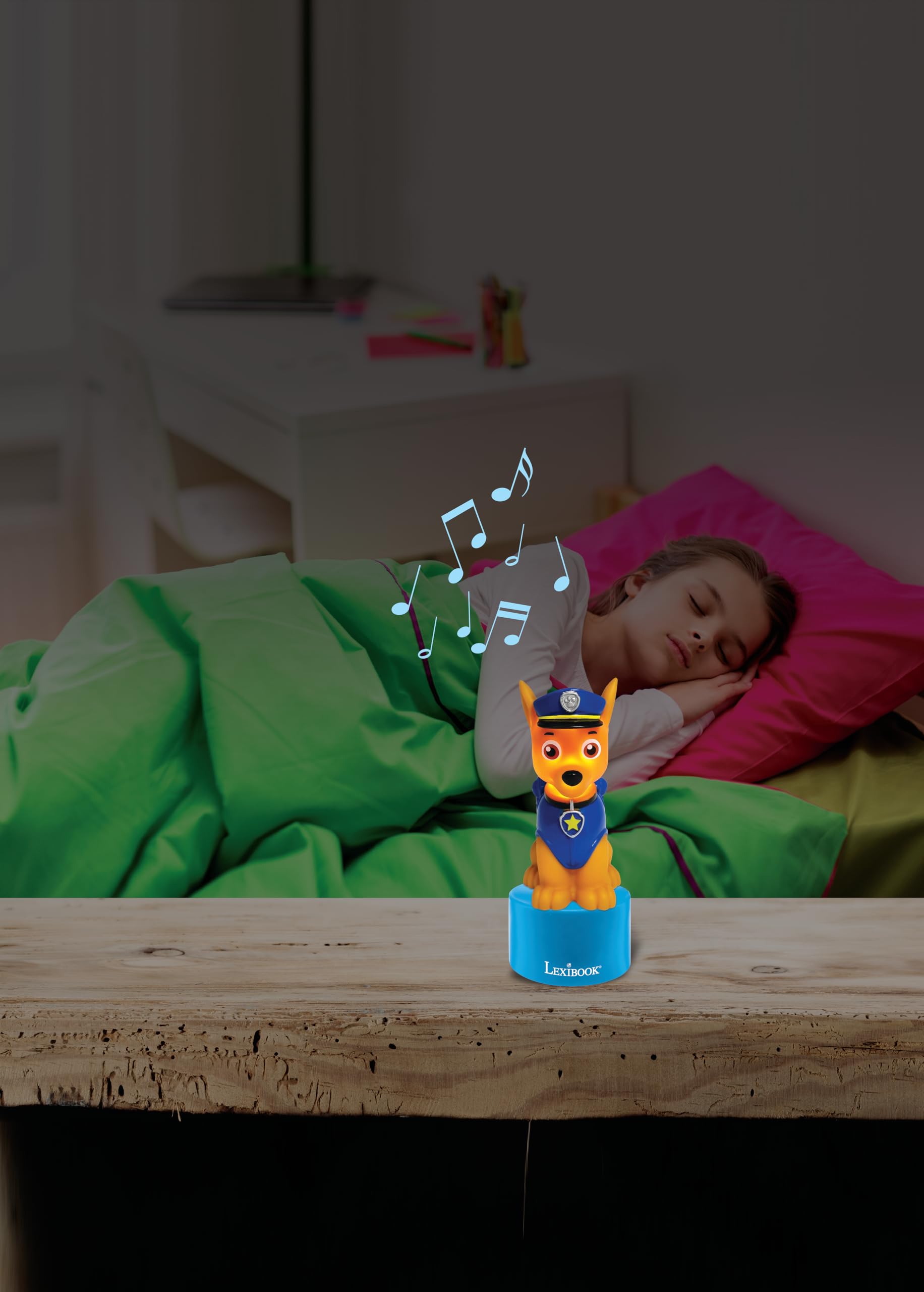 Lexibook Sonic – Altoparlante Bluetooth E Luce Notturna LED Con Batteria Ricaricabile, Per Bambini, Blu