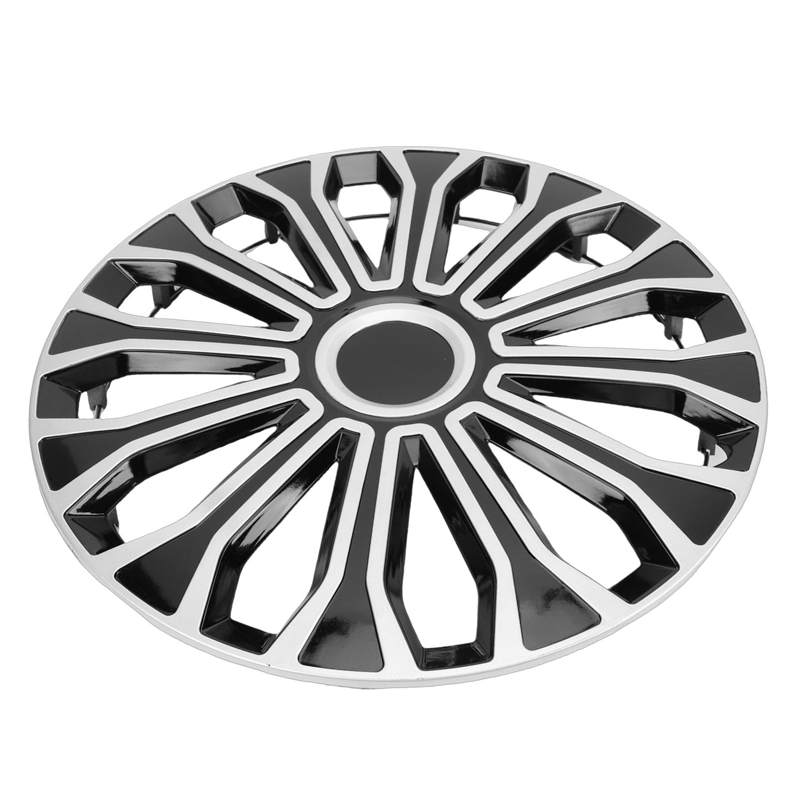 Qqmora Indywidualne Kołpaki 16" Kołpaki na Koła 4 szt. dla Connect Sprinter Cargo Van (ABS, motoryzacyjny) (Srebrny Czarny)