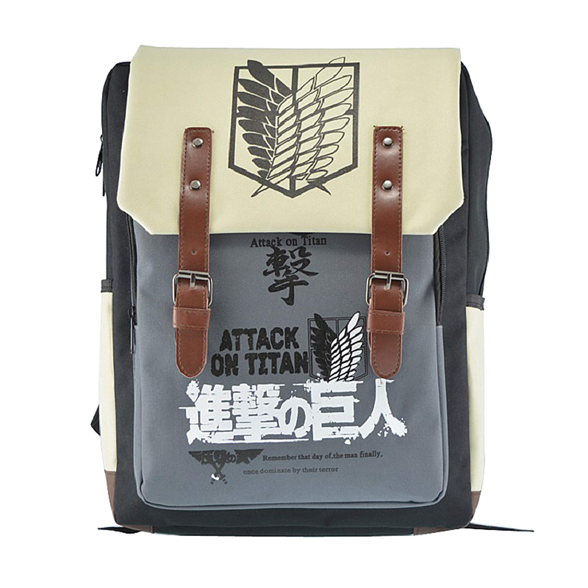 HAMIQI Attack on Titan Investigative Corps Backpack Schoolbag (Blue & White)