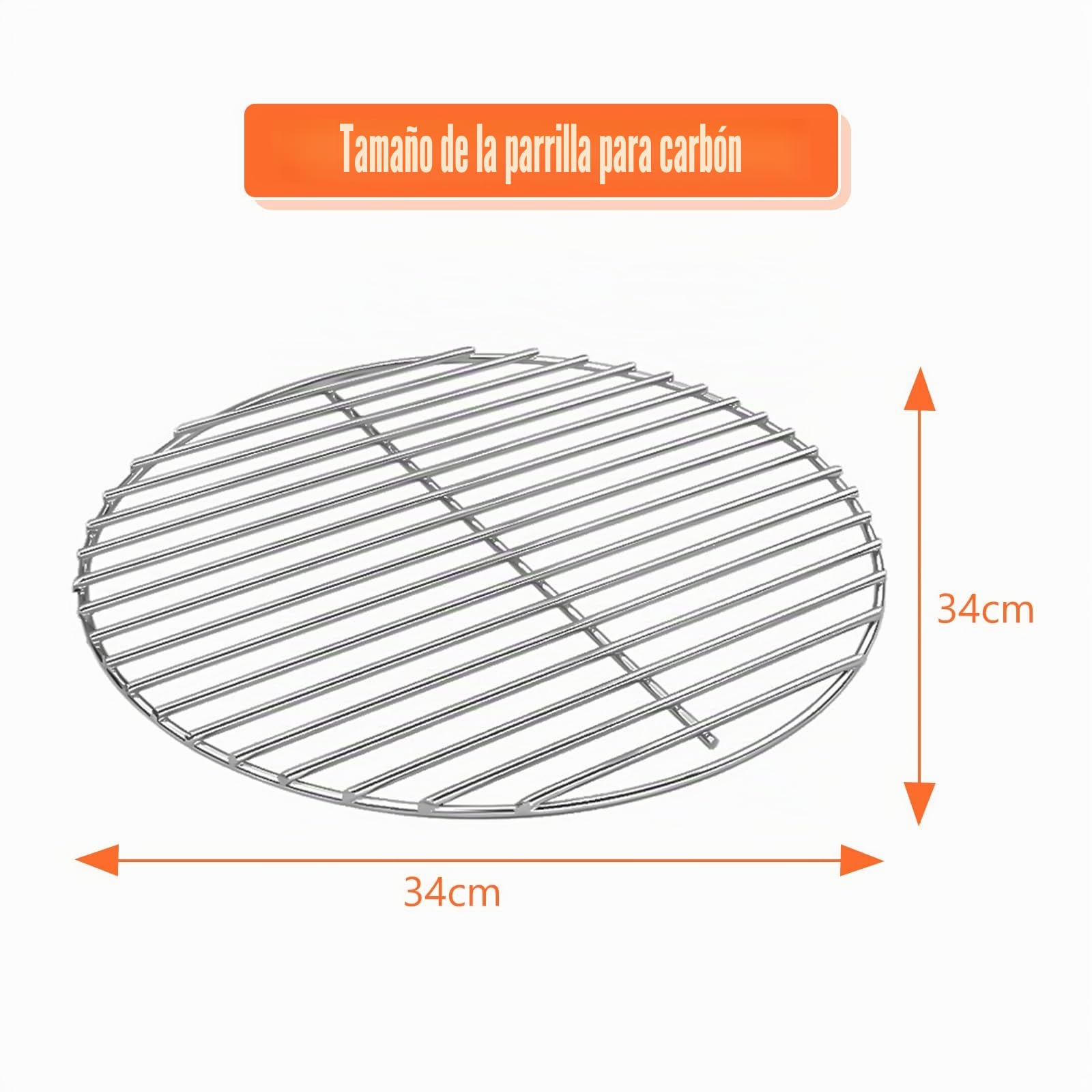 Denmay 7432 7440 Parrilla de cocción y carbón para barbacoas Weber de 47 cm, para Weber One-Touch, Bar-B-Kettle, Smokey Mountain Cooker Smoker, Jumbo Joe, hervidor original, con 1 termómetro