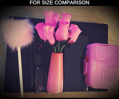 Miniatura 4 de Scented Pink Rose Bouquet In Blush Ceramic Vase With Quote Best Sister Ever, WIth Fragrance Spray Artificial Flora 10 PCS Fake Flowers for Home