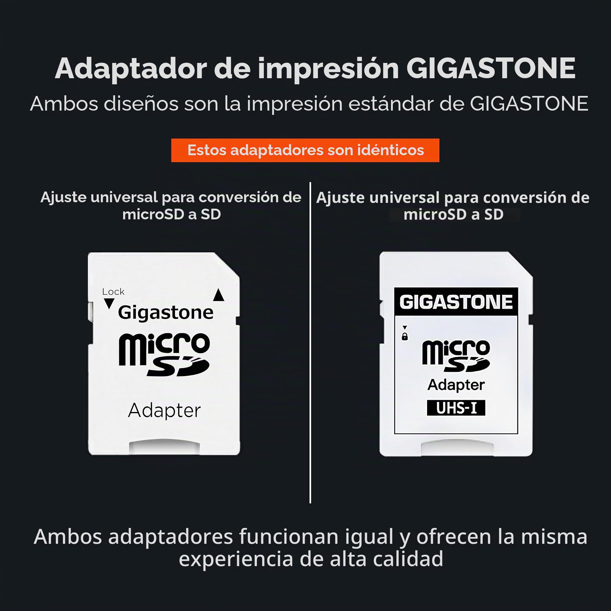 Gigastone - Tarjeta de Memoria de 64 GB, Juego de 5 Tarjetas, cámara Plus Serie, Velocidad de hasta 95 MB/s. Ideal para cámara de vídeo Full HD Gopro Drone, U1 C10 Tarjeta Micro SDXC con Mini Carcasa