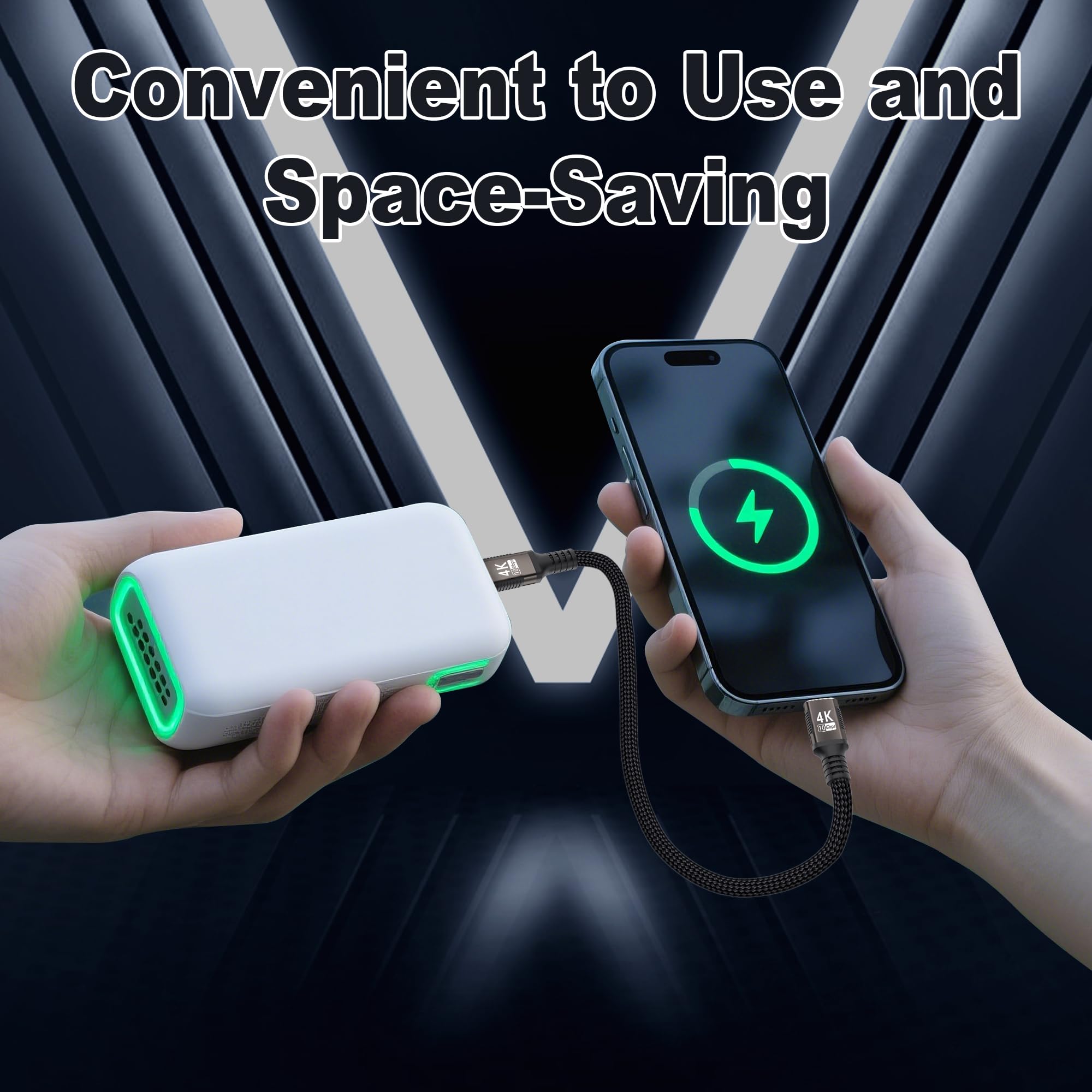 Cable USB-C 1M 2Pack Compatible Con Thunderbolt 3,Cable USB C 3.1 Transferencia de Datos de 10Gbps,USB Tipo C 100W Carga Rapida,USBC HD 4K@60Hz/2K@120Hz Video Aplicable a Monitor,Hub,SSD.