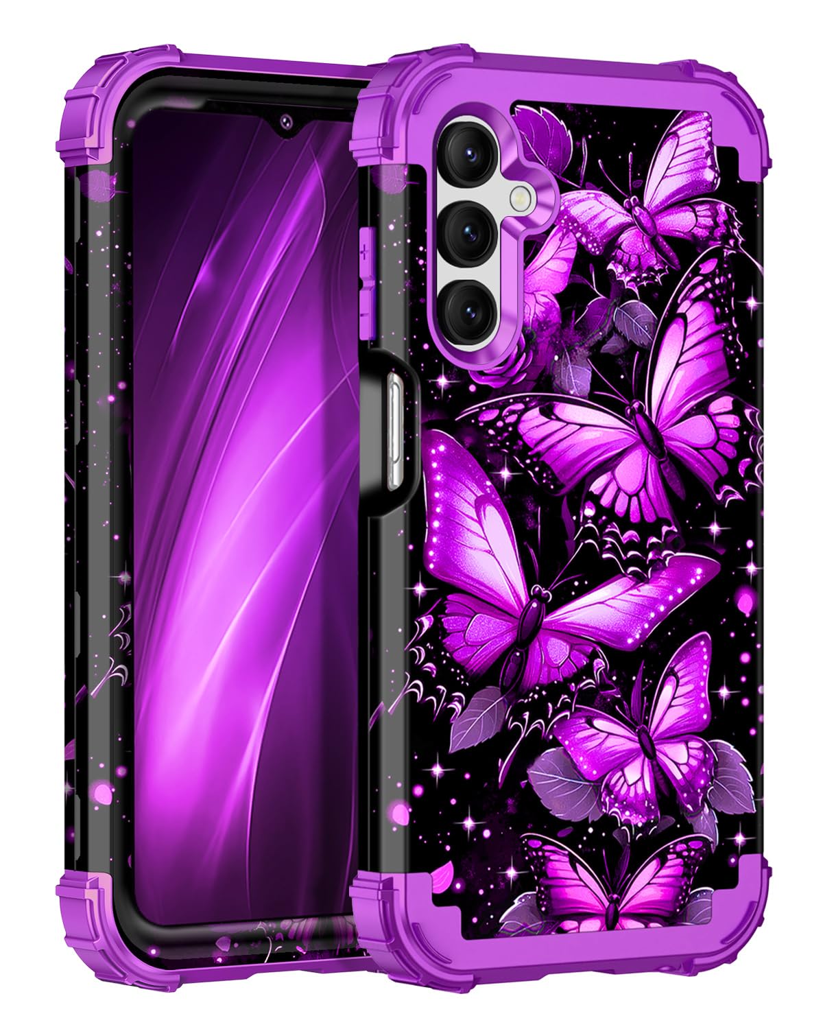 Rancase Compatible with Galaxy A16 5G Case,Three Layer Heavy Duty Shockproof Protection Hard Plastic Bumper+Soft Silicone Rubber Protective Case for