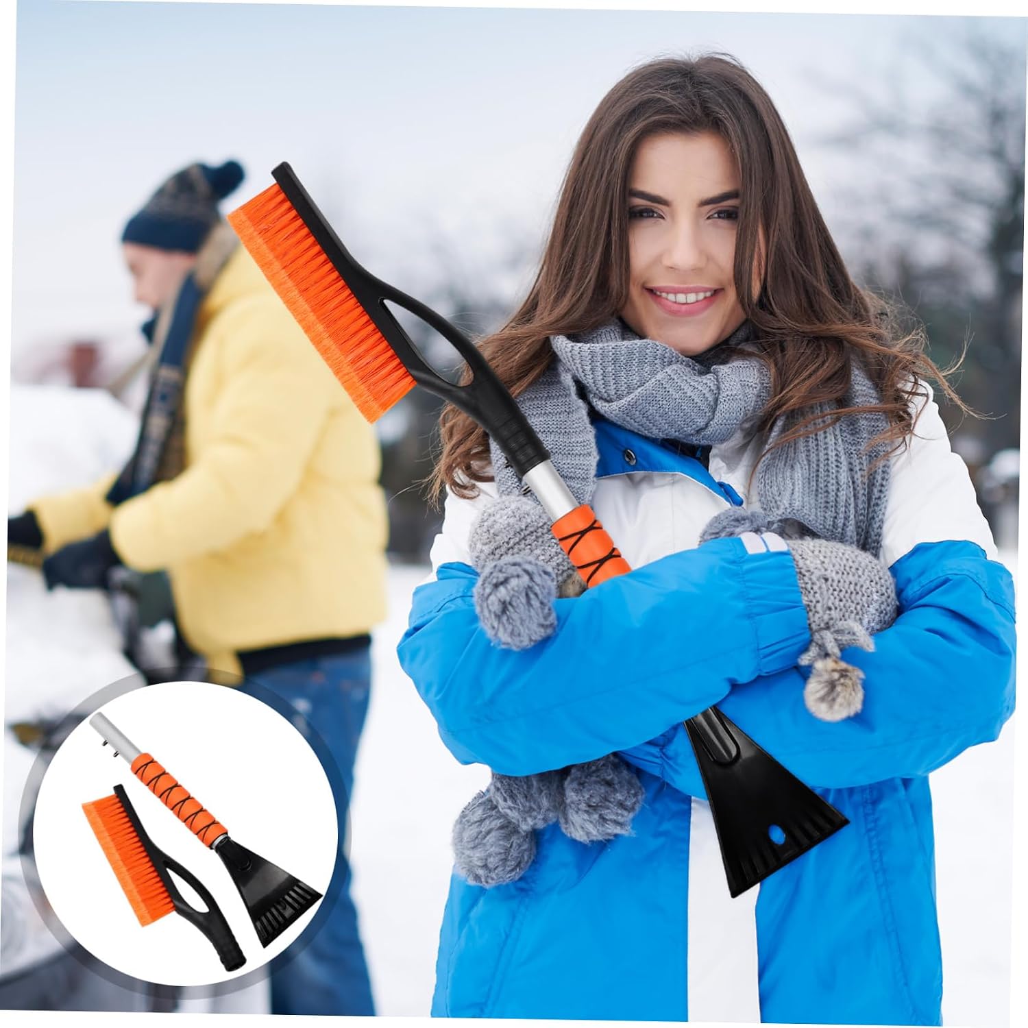 Automotive Snow Shovel Truck Accessories Ice Scraper for Windshield Windows Extendable Brush