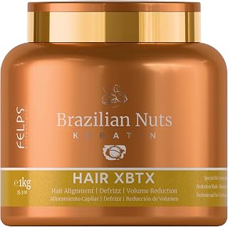 Felps Brazilian Nuts Keratin Hair Treatment Mask, Professional XBTX Smoothing, Frizz Control, 35.2 oz