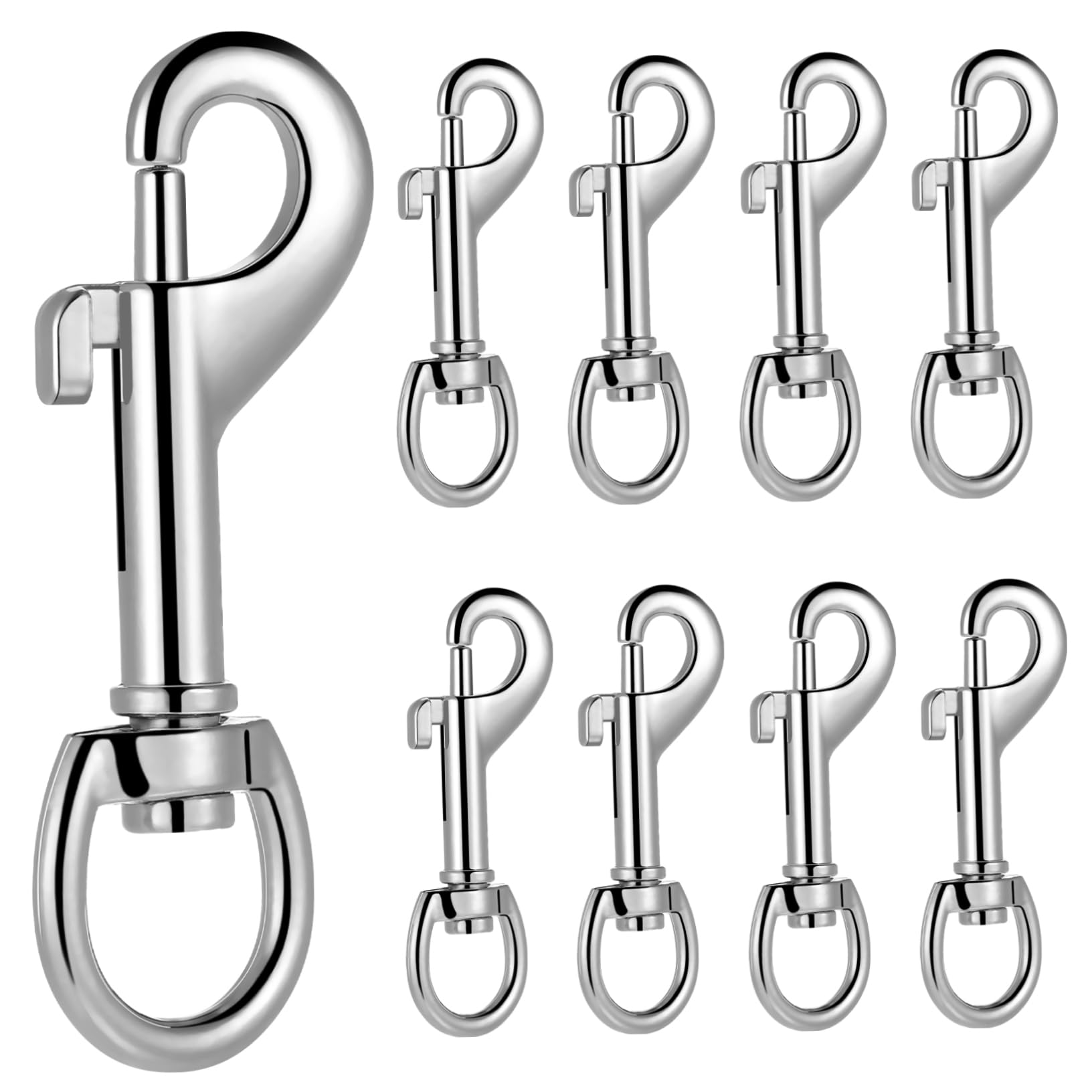 KICHOUSE 24pcs Heavy Duty Snap Hooks for Pet Leashes Dog Leash Clips Secure Locking Versatile Metal Clasp for Keychains Camera Straps and Projects
