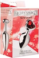 Vista 4 de Carmesí Atado Escarlata Corazón En Forma De Joya Anal Plug