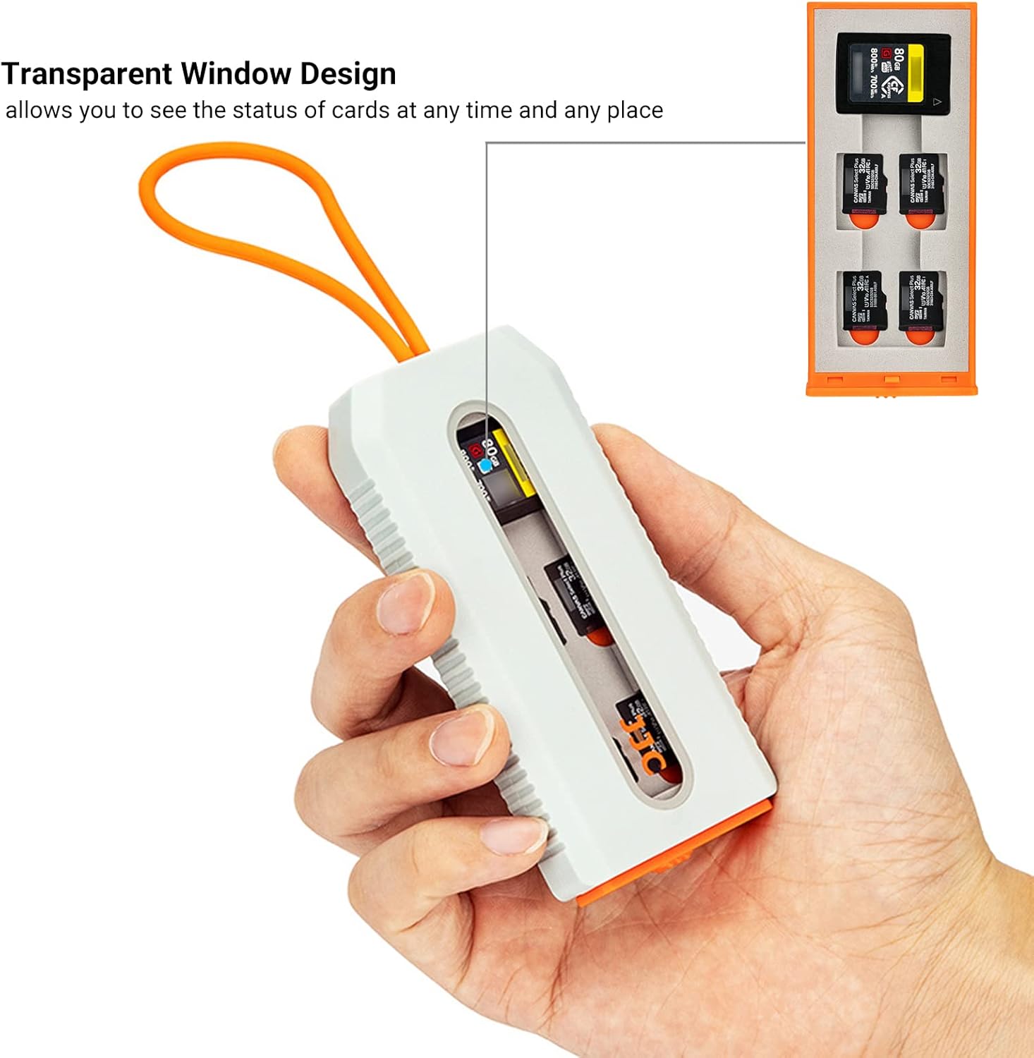 Memory Card Case for 6 CFexpress Type A Cards and 12 Micro SD Cards, Pop-up and Transparent Window Design, Micro SDHC/Micro SDXC/TF Card Holder, Micro SD and CFexpress Type-A Card Organizer image 3