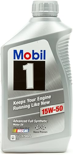 Mobil 1 Supersyn Aceite de motor totalmente sintético, 15W-50, cuarto de galón (201)