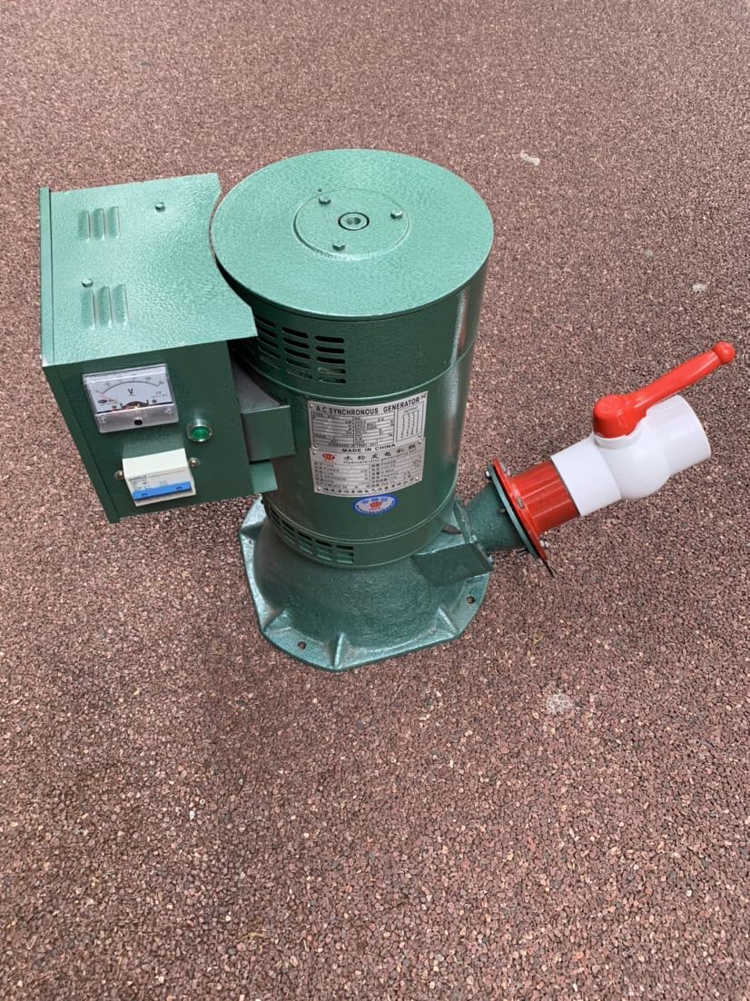 5KW 220V Pelton Water Turbine Generator, Single Phase AC Hydroelectric System, Low RPM Low Start Torque, 15–40m Head, 0.035m³/s Flow, Off-Grid Home Power