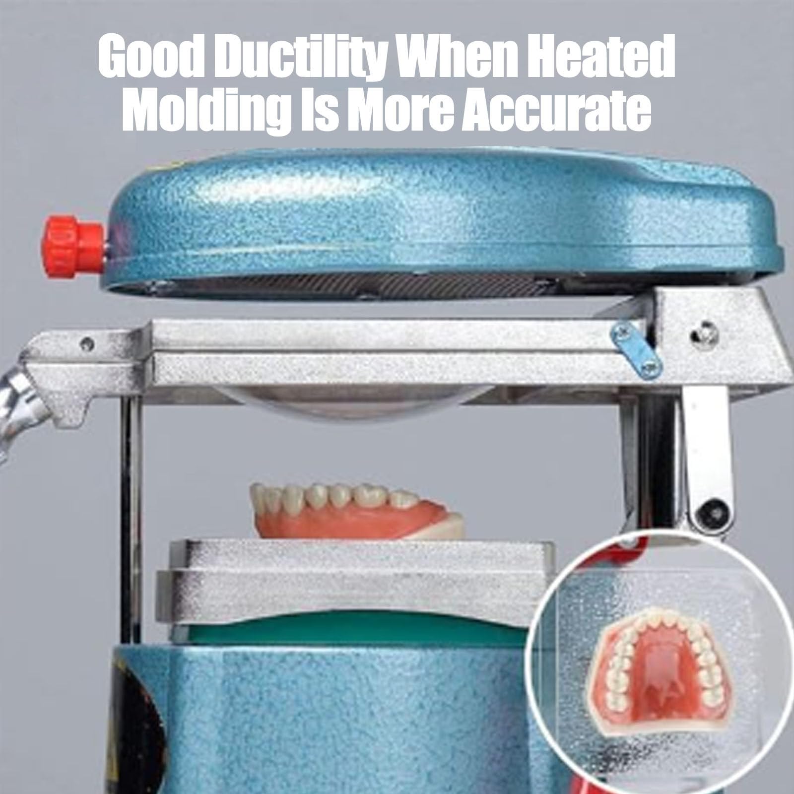 Máquina de termoformado al vacío para laboratorio dental, prensa para retenedores de ortodoncia, estampado al vacío con bola de acero
