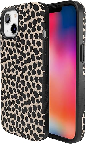 Vista 317 de Casely Funda para iPhone 13 Compatible con MagSafe Color Splash de medianoche Funda retro abstracta Color de medianoche Splash Abstracto