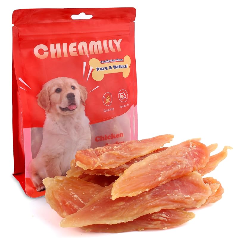 Petisco de Frango em Tiras para Cães Chienmily, Sem Grãos, 1,0% Taurina, 329 g