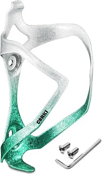 Bike Water Bottle Holder Bicycle Cage for Mountain Road MTB Gravel Adult Bikes Cycling Universal Carrier Rack 1 Pack Aluminum Alloy Ultralight Kettle Drink Accessories Greenish Cyan