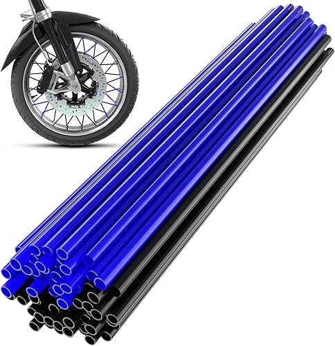 KEMIMOTO Cubiertas de radios de motocross 72 unidades ribete universal para ruedas de 8 a 21 pulgadas envolturas de llantas de radios para motocross