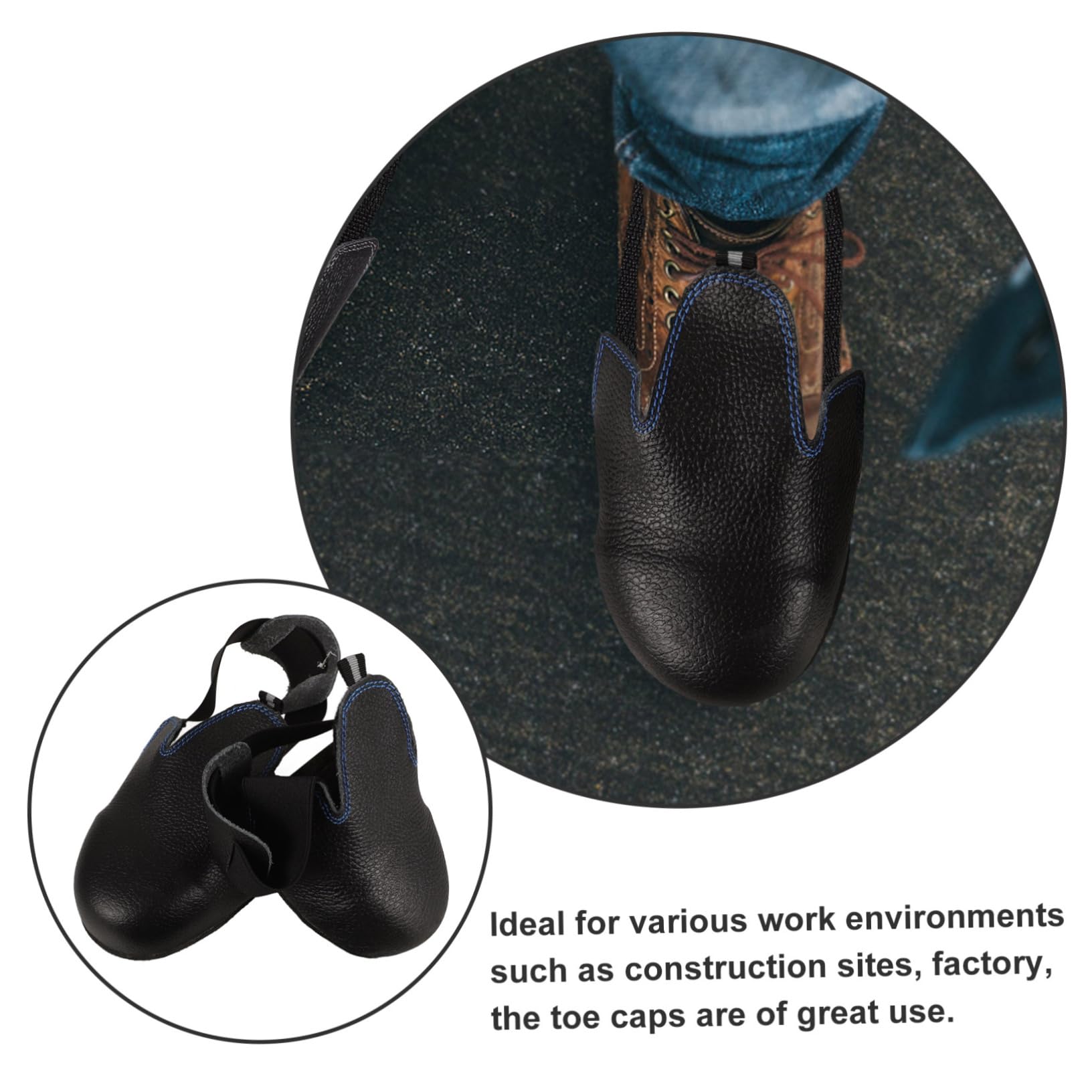 Cubrezapatos de Seguridad Puntera de Acero para Uso Industrial y Laboral Antiperforación y Antiaplastamiento para Trabajadores Exteriores