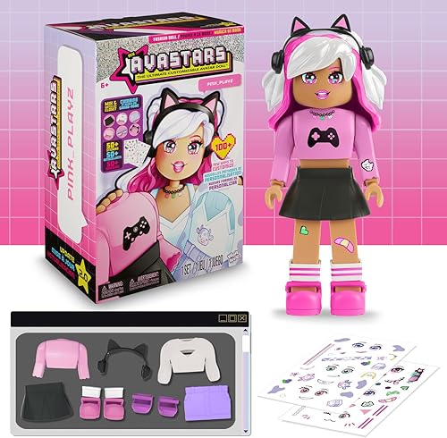 Muñeca de moda - Pink_Playz con 2 trajes y más de 100 formas de personalizar
