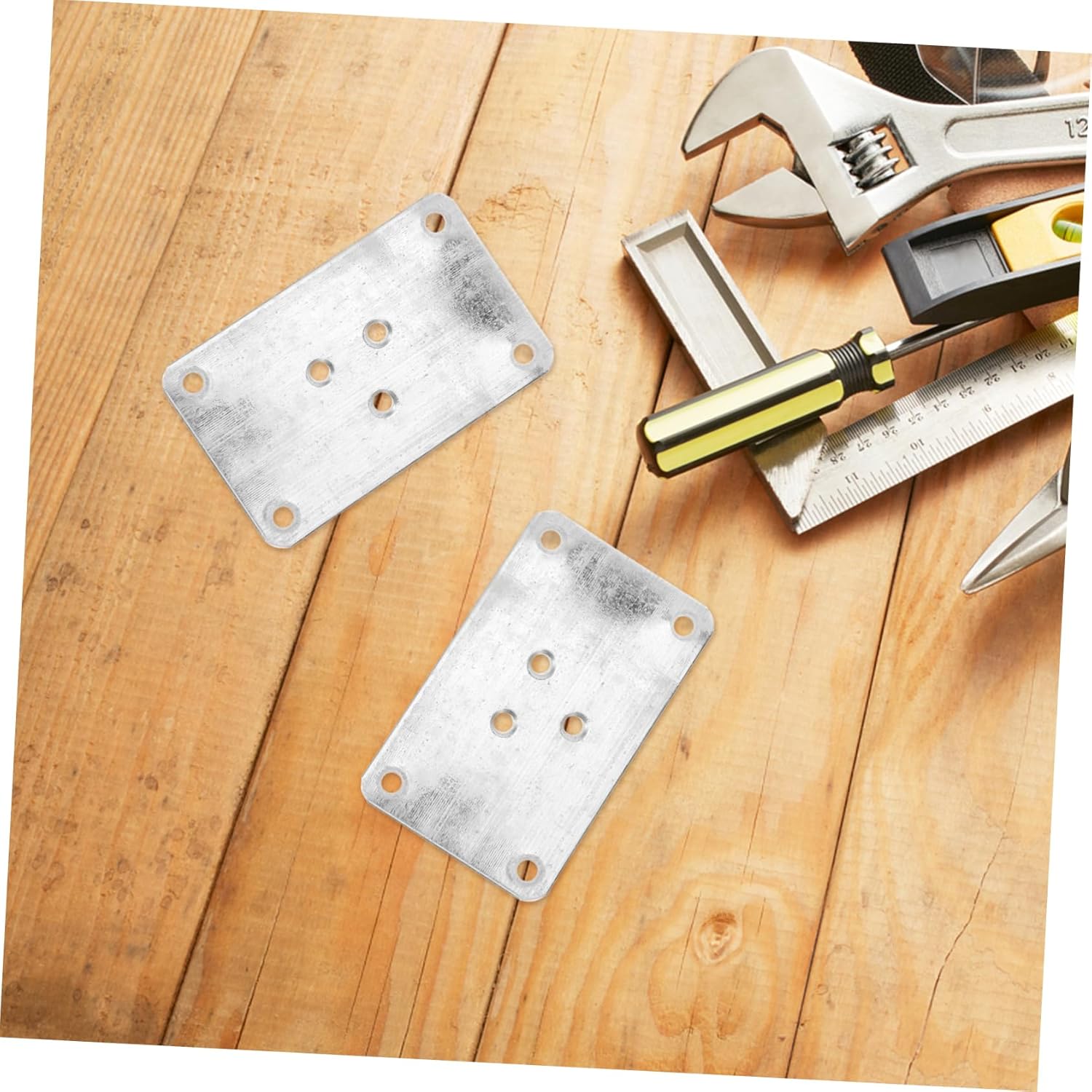 jojofuny 25pcs Thick Table Leg Mounting Plates Furniture Leg Attachment for Wobbly Sofa and Table Feet Easy Installation