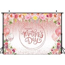 7x5FT Happy Mothers Day Backdrop Mother's Day Banner Photo Backdrop Mother's Day Party Decoration Banner D666