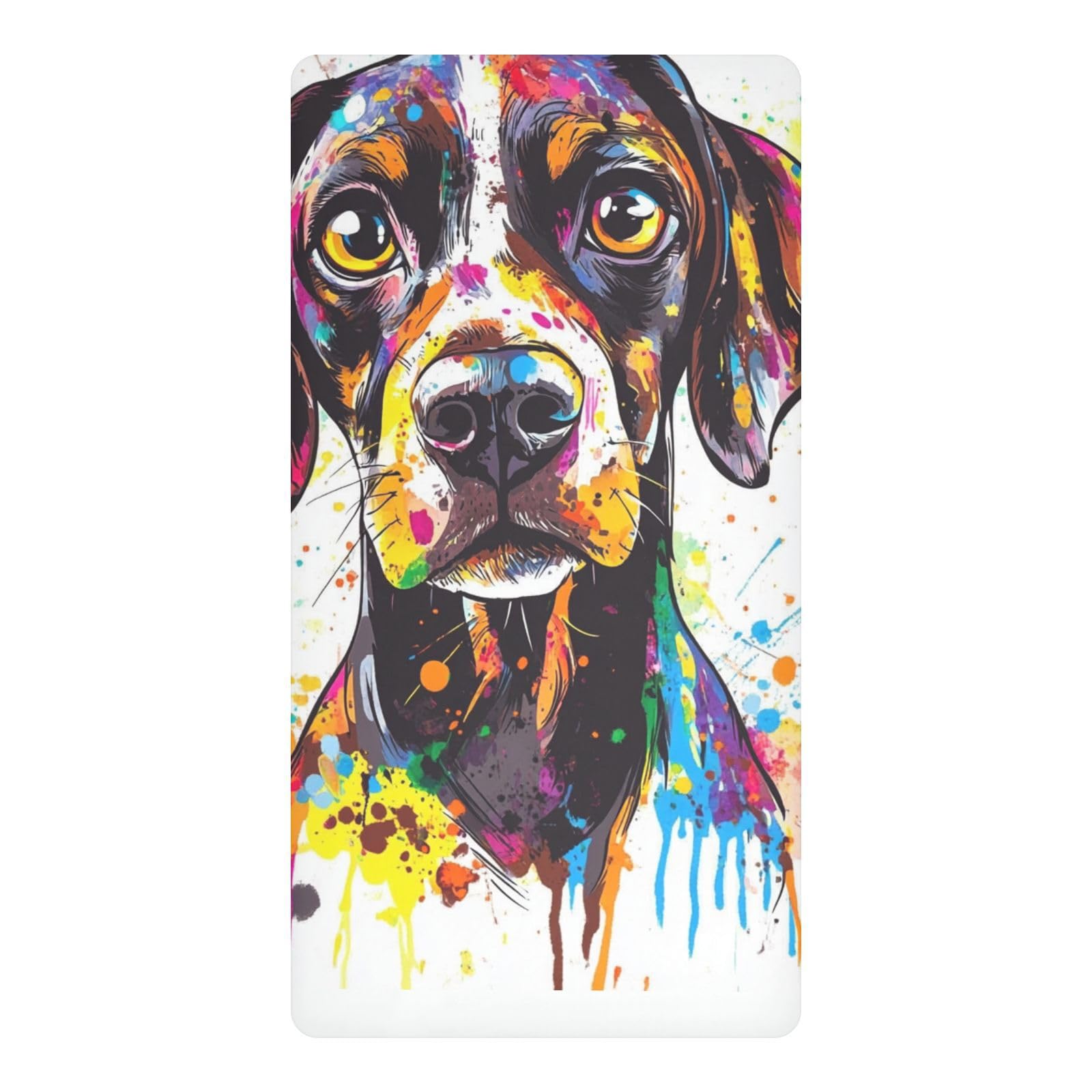 Drap lit bébé imperméable chien aquarelle pour veiller sur lui