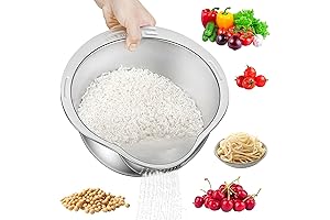 Rice Wash Strainer & Colander Quinoa Washing Bowl