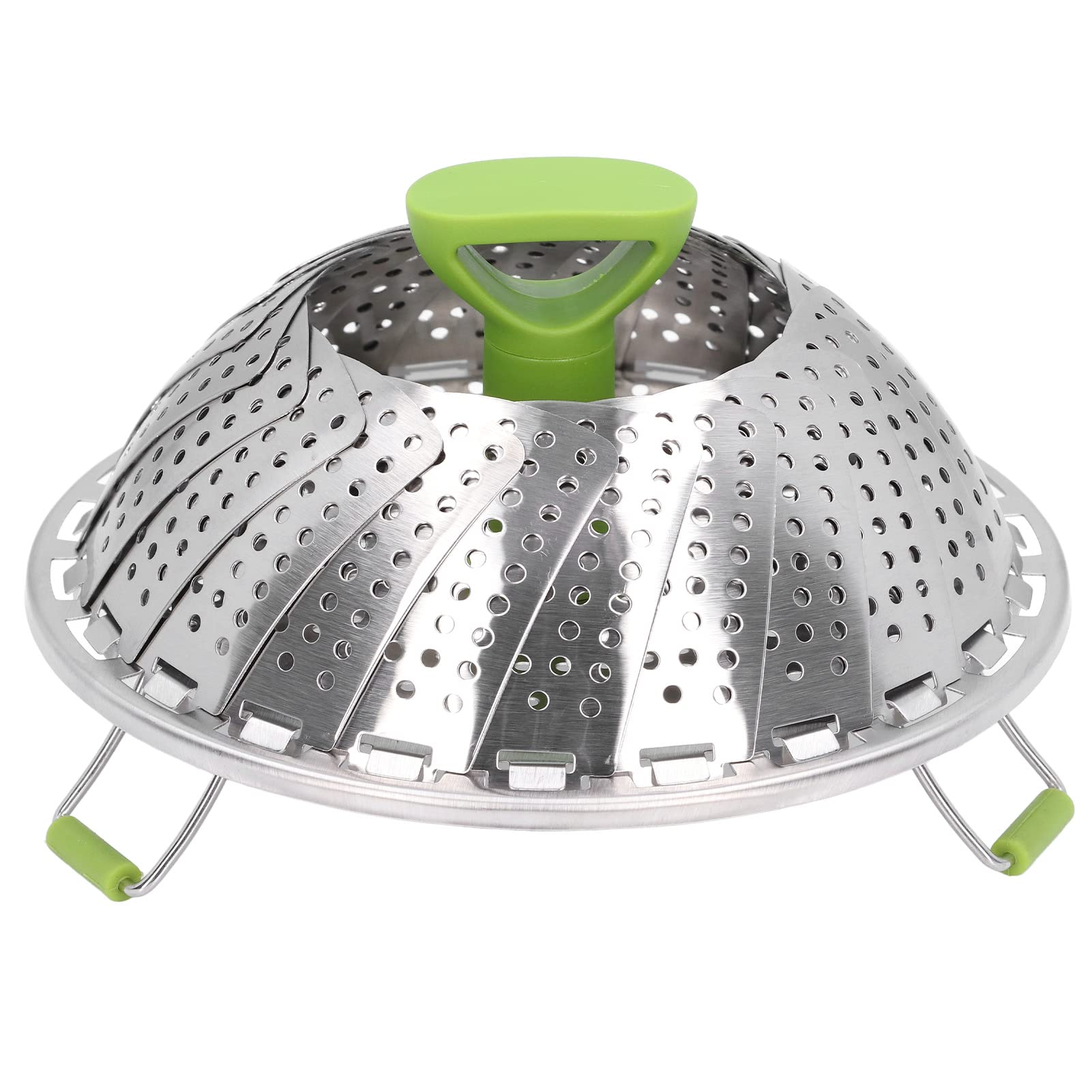 Vaporiera Pieghevole In Acciaio Inox - Cestello Espandibile Per Pentole, Multiuso - Foto 5