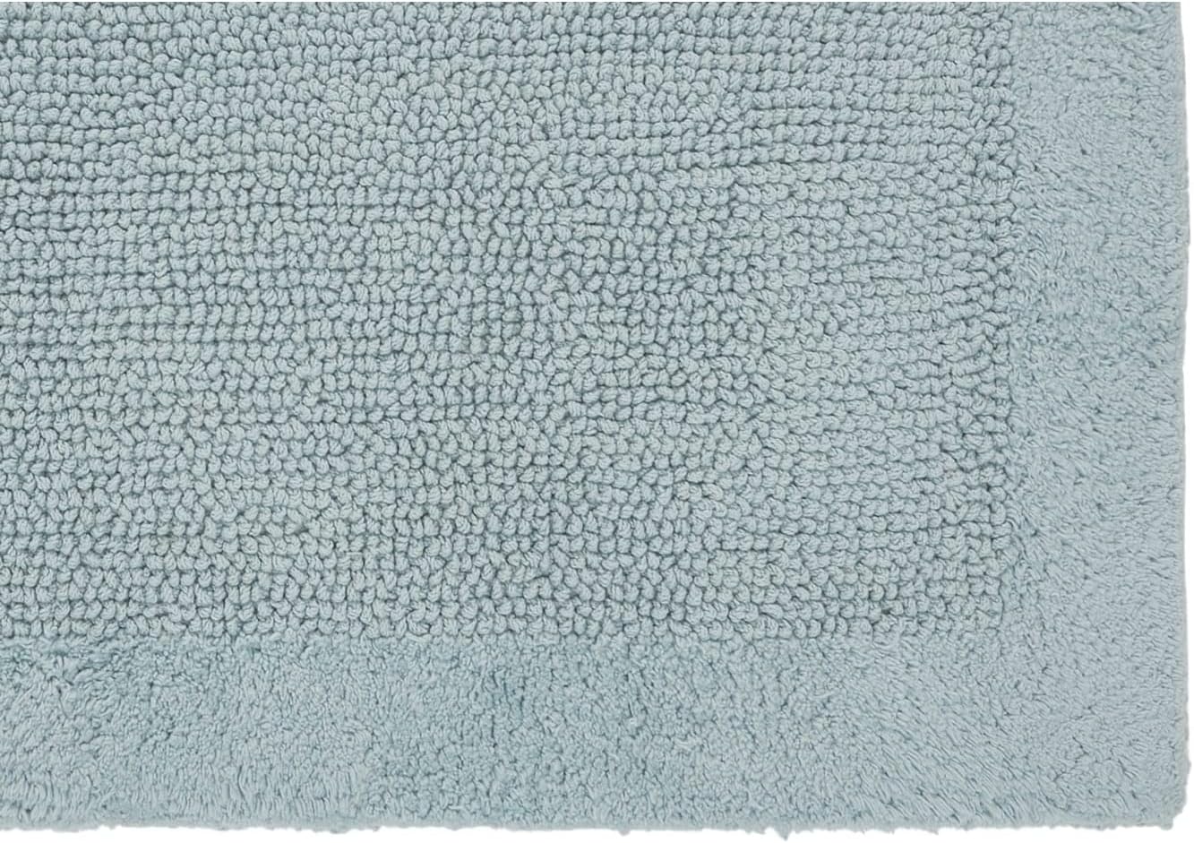 Better Trends Edge Collection Runner, 100% Tufted Thick Chenille & Soft Cotton, Machine Washable and Water Absorbent Bathroom Runner, 20 x 60 Inches, Blue