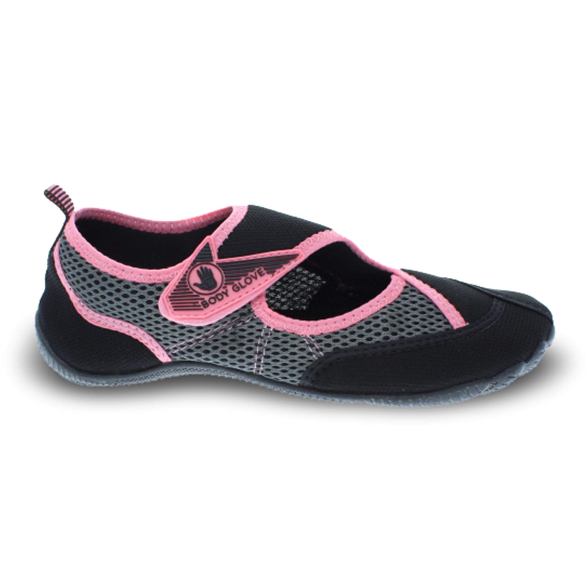 Body Glove Wasserschuhe für Damen, See, Aerobic, Schwimmen, Wassersport, Strand, Wasserschuhe für Damen, Schwarz und Lachsrosa