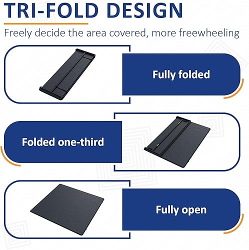 Miniatura 2 de PENSUN Cubierta suave de triple pliegue para caja de camioneta compatible con Dodge Ram 1500 2009-2024 (incluye 2019-2023 clásico y nuevo estilo de