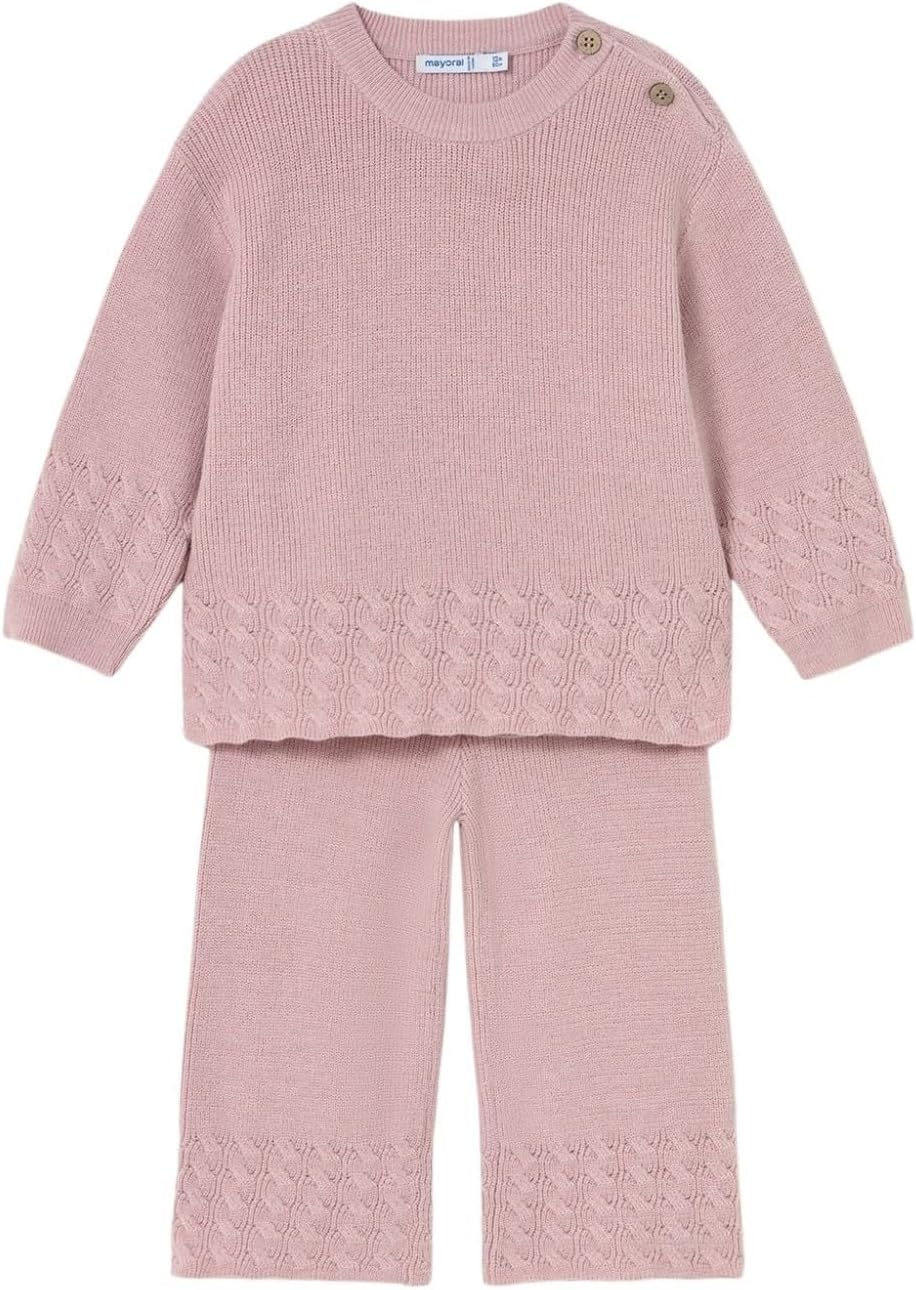 Mayoral Knit Pants Set for Baby-Girls Crystal