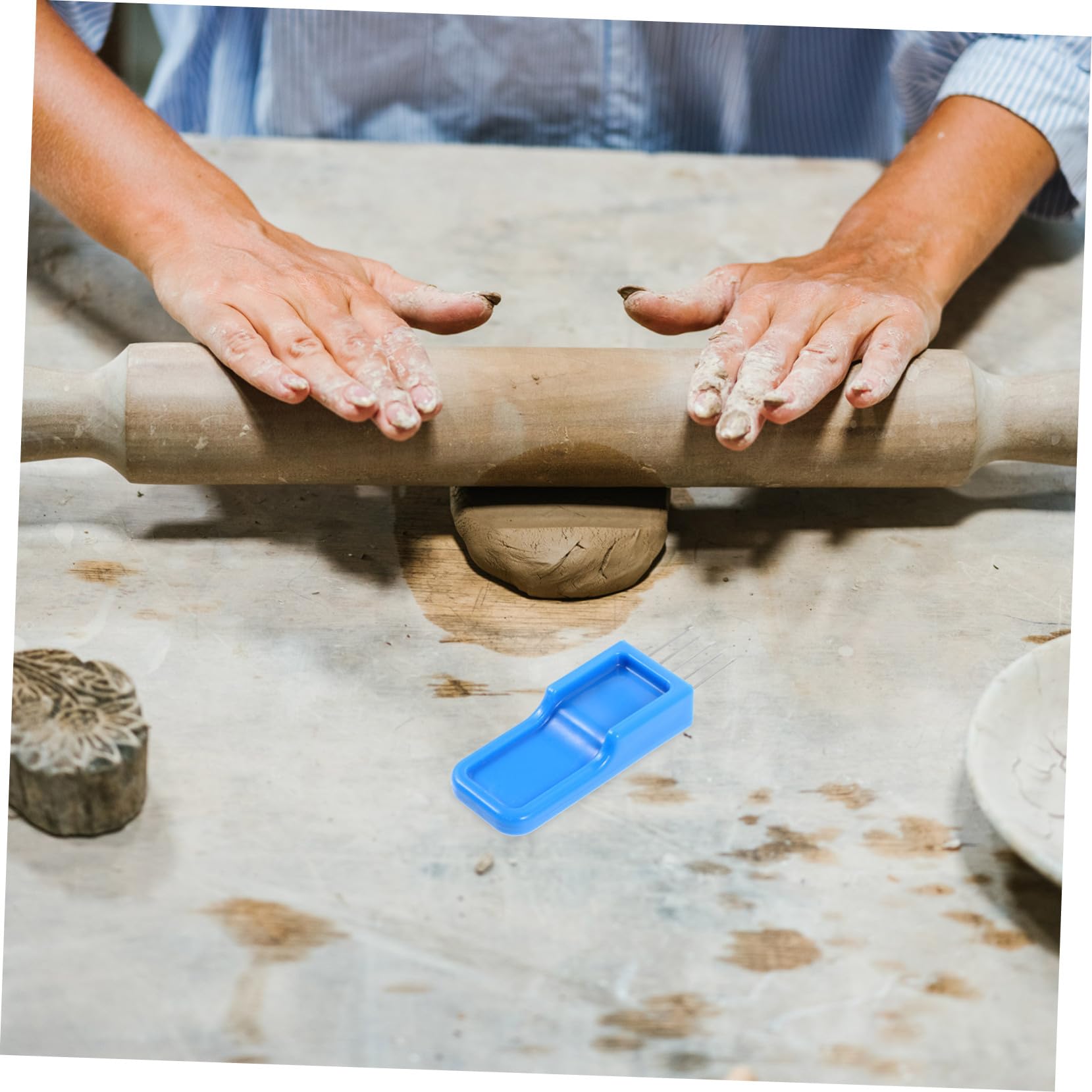 TEHAUX 5piezas Herramienta De Esculpido Arcilla Cepillo De Textura De Cinco Puntas Para Detalles y Manualidades