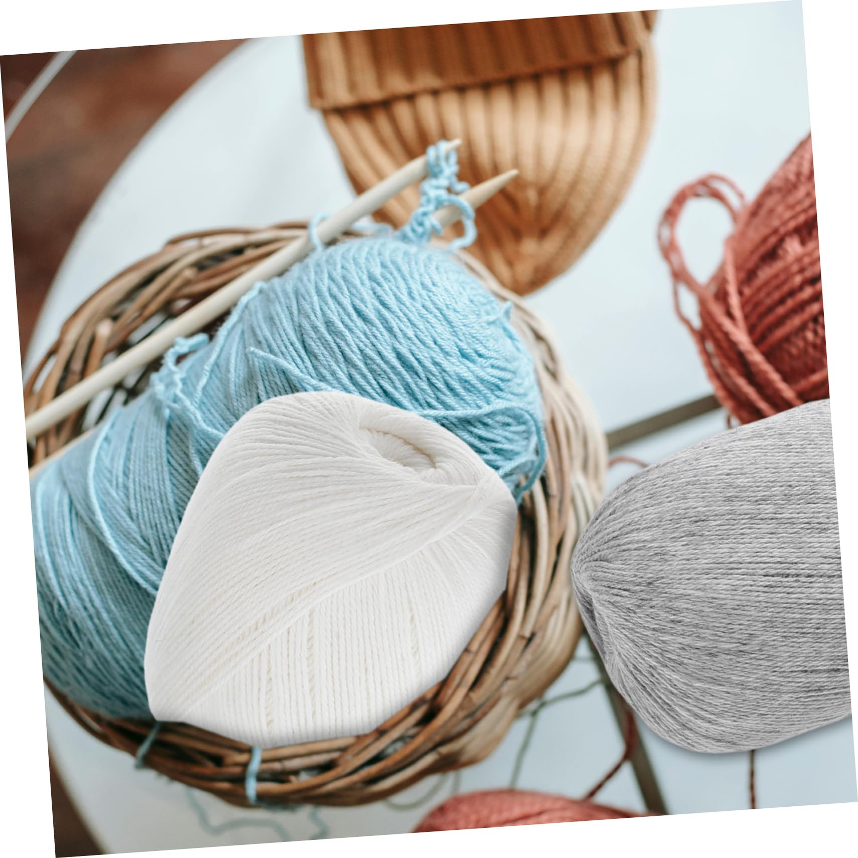 Uonlytech Kaschmir Garn Satz 6 Knäuel Fein Strickwolle zum Häkeln Stricken Weiches Ziegenkaschmir für Schals Mützen Pullover Handarbeit Selbstgemacht Accessoires