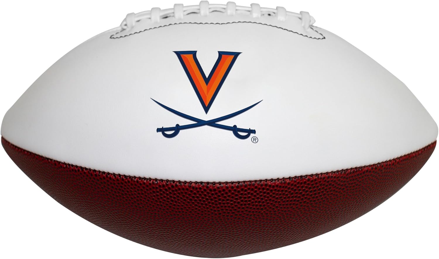 Logo Brands NCAA Official Size Autograph Football -Smooth White Panel for Nil Signatures, Display, or Nil Collecting NCAA Fan Memorabilia