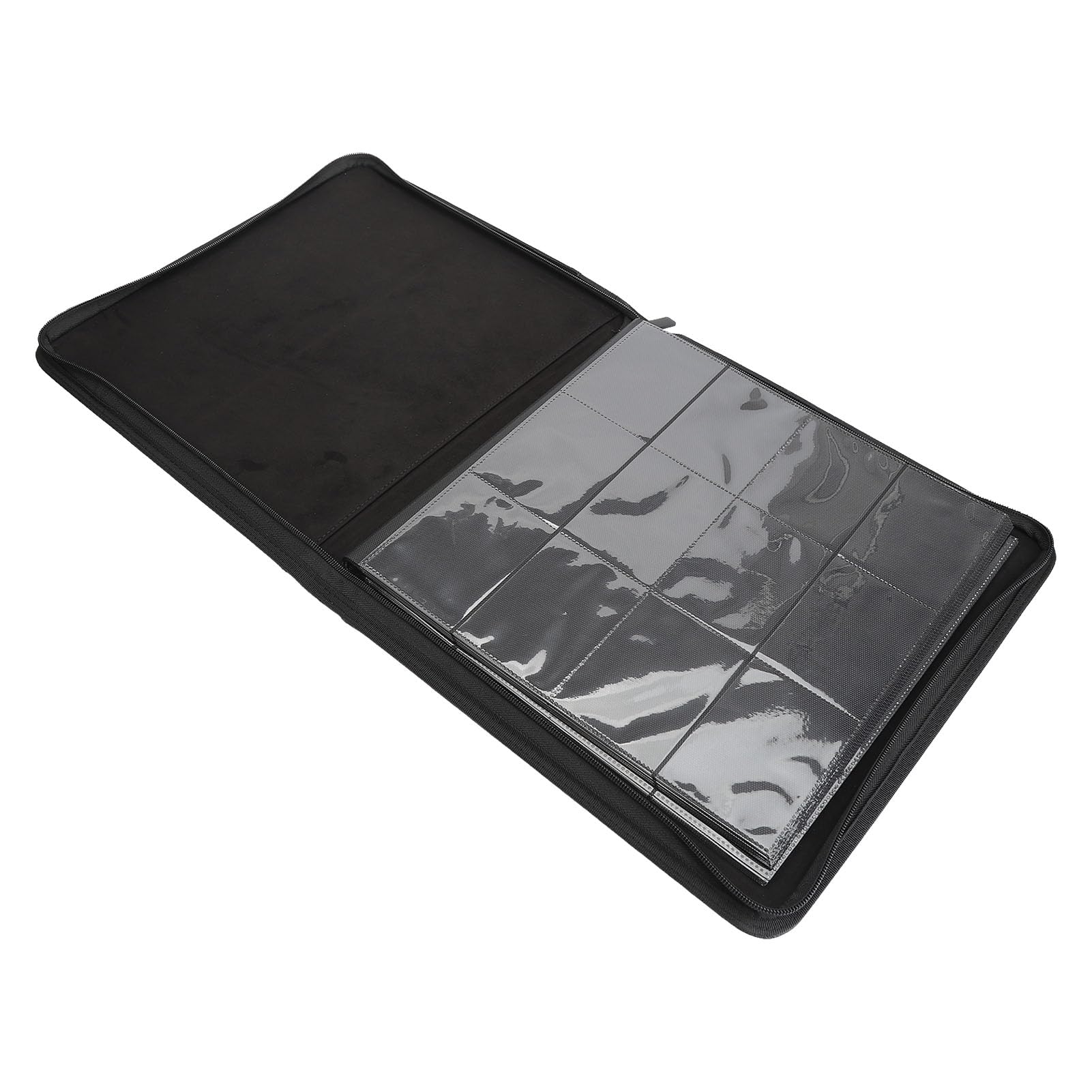 Album karty handlowej zip pu i pp przezroczyste 480 karty czarne wodoodporne album handlowy Uchwyt do gier kart gier