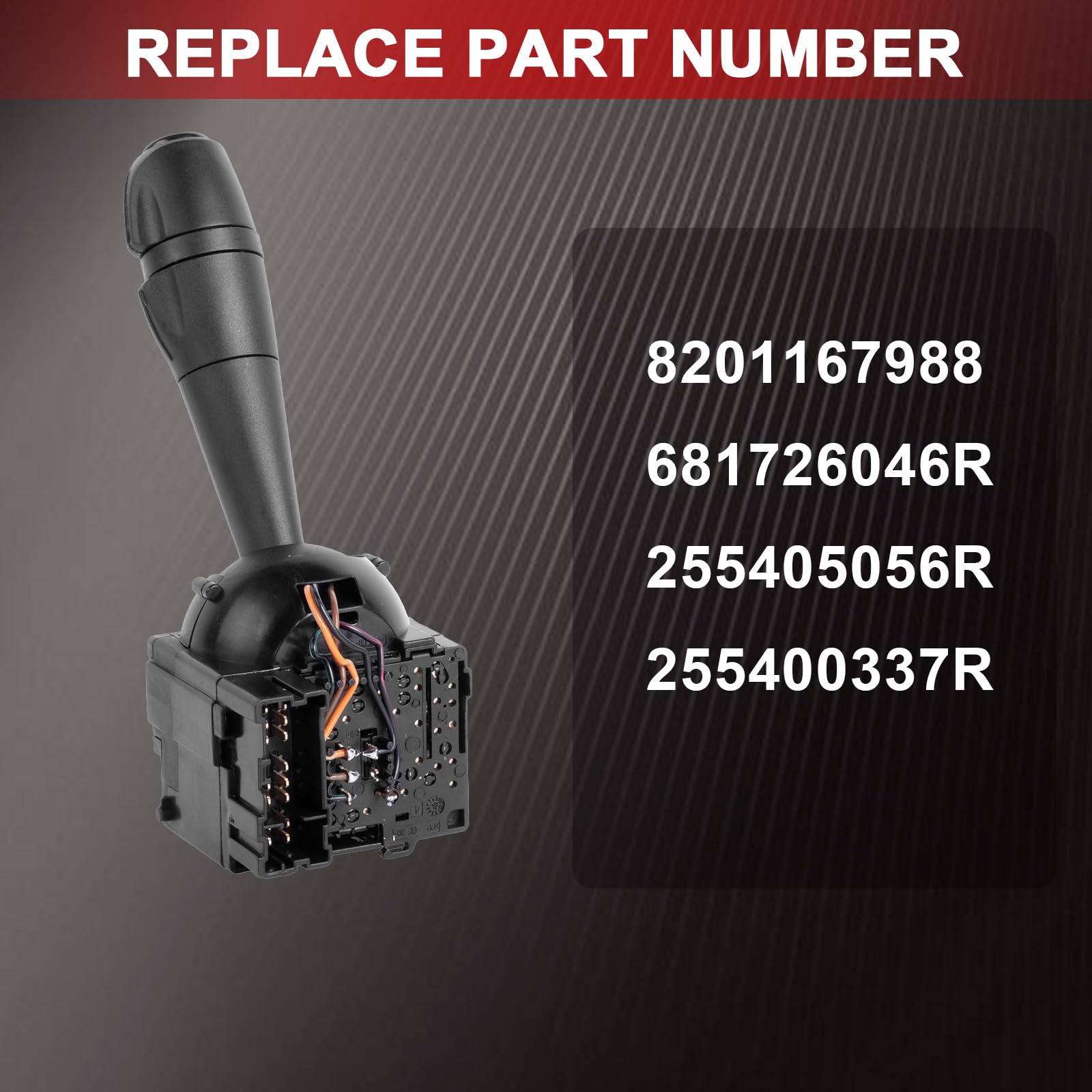 Interruttore Del Piantone Dello Sterzo Compatibile Con Dacia Dokker Duster Logan Lodgy Sandero Clio, Interruttore Indicatori Di Direzione 8201167988 681726046r 255405056r