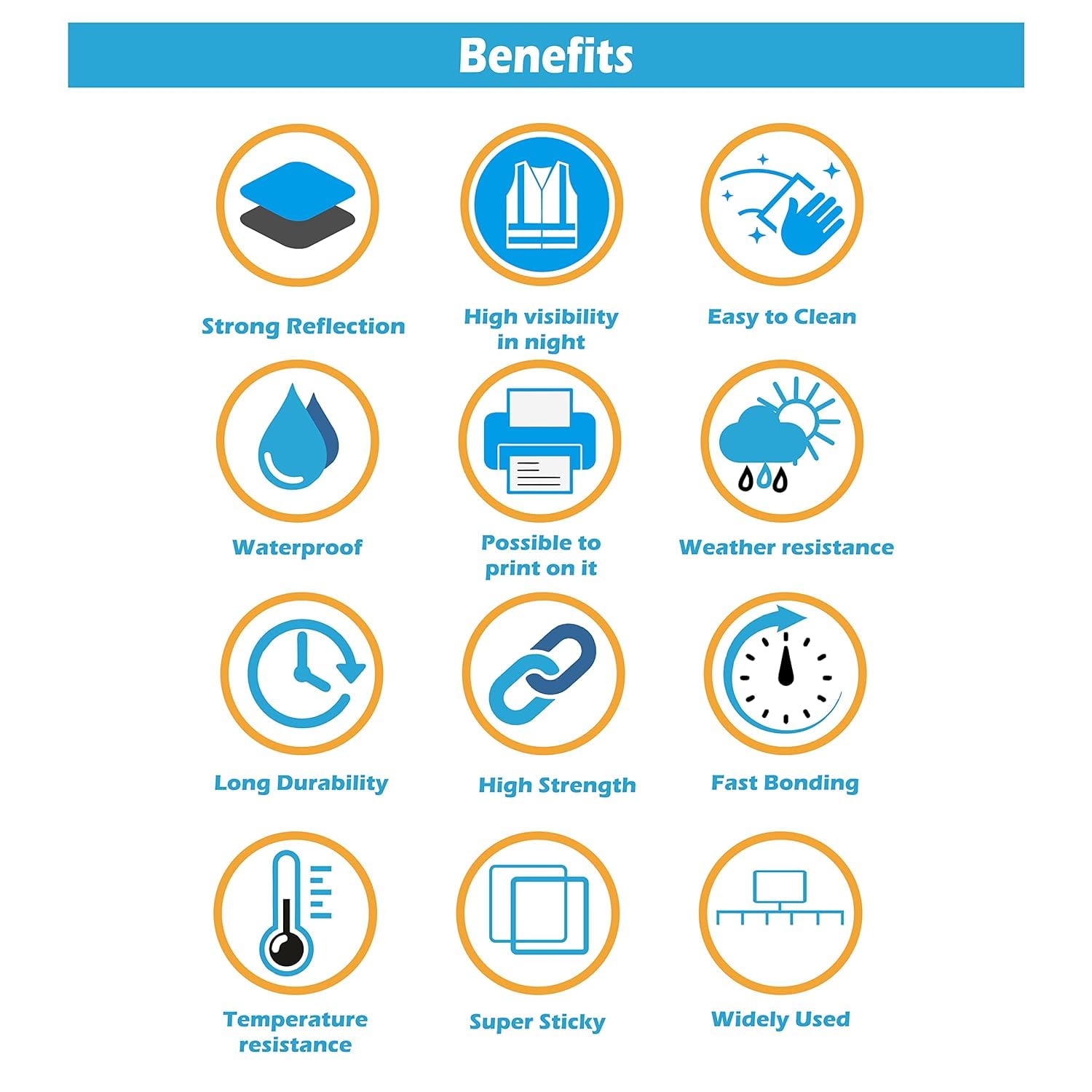 Reflektorband 3M 680E - 20mm X 10m Schwarz Wasserdichtes Sicherheitsklebeband