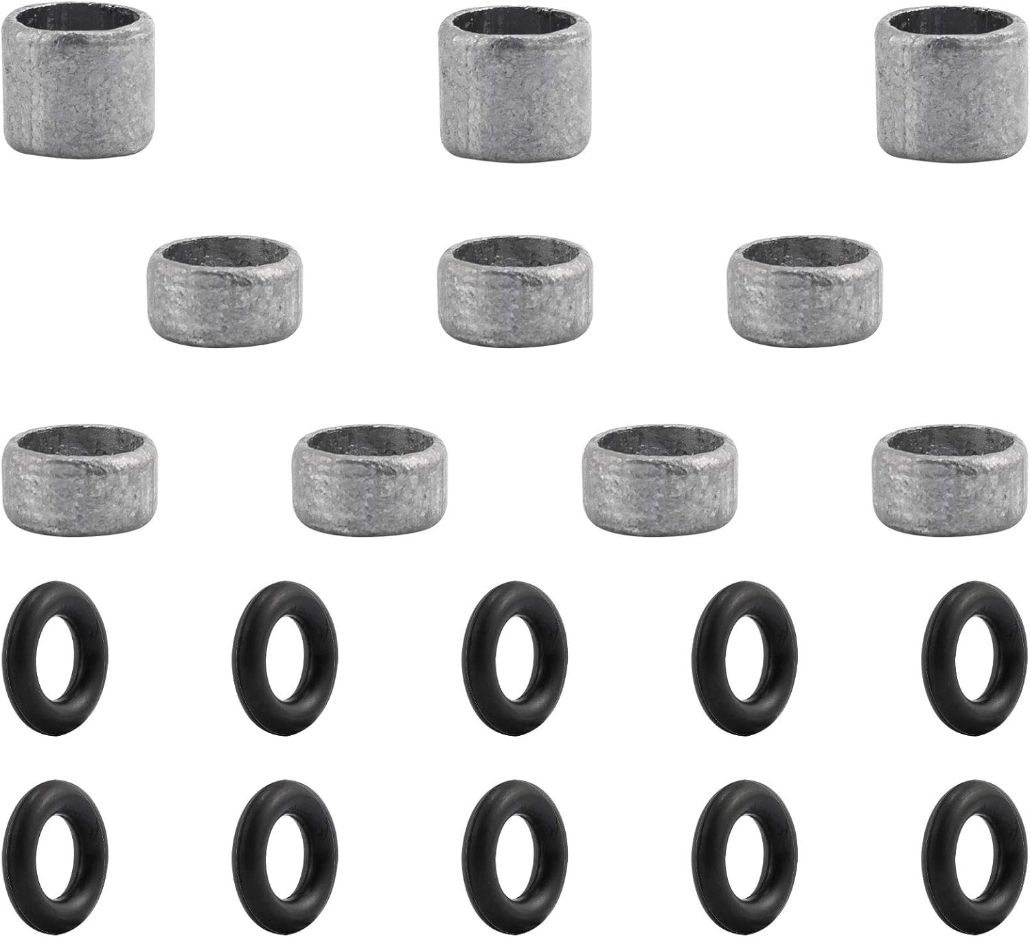 Dr.Fish 20 Pack Lead Weight for Slip Floats, 10 Weights Sinkers 10 Rubber Stopper, Fishing Gear Accessories for Balsa Wood Snap on Foam Float