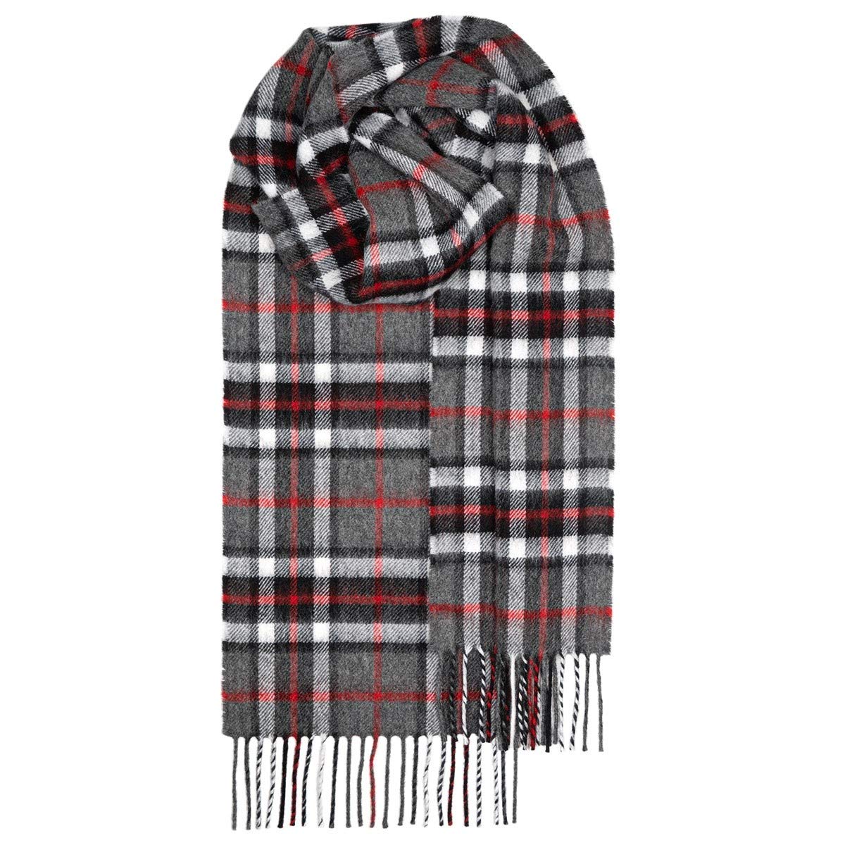 Lochcarron Of Scotland Unisex Thompson Grey Modern Thomson Grey Lambswool Scarf
