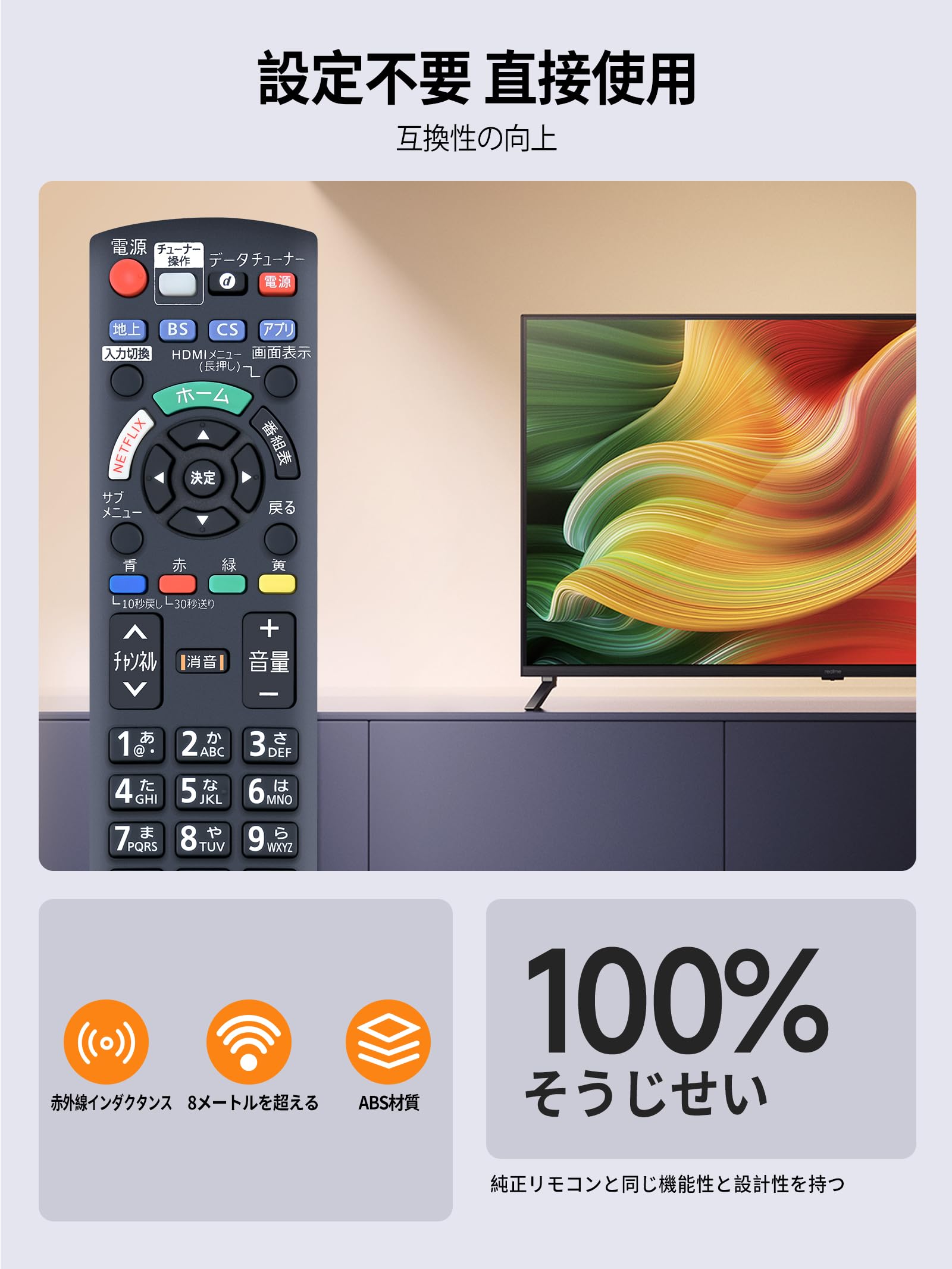 Amazon | テレビリモコン N2QAYB001200 for Panasonic パナソニック
