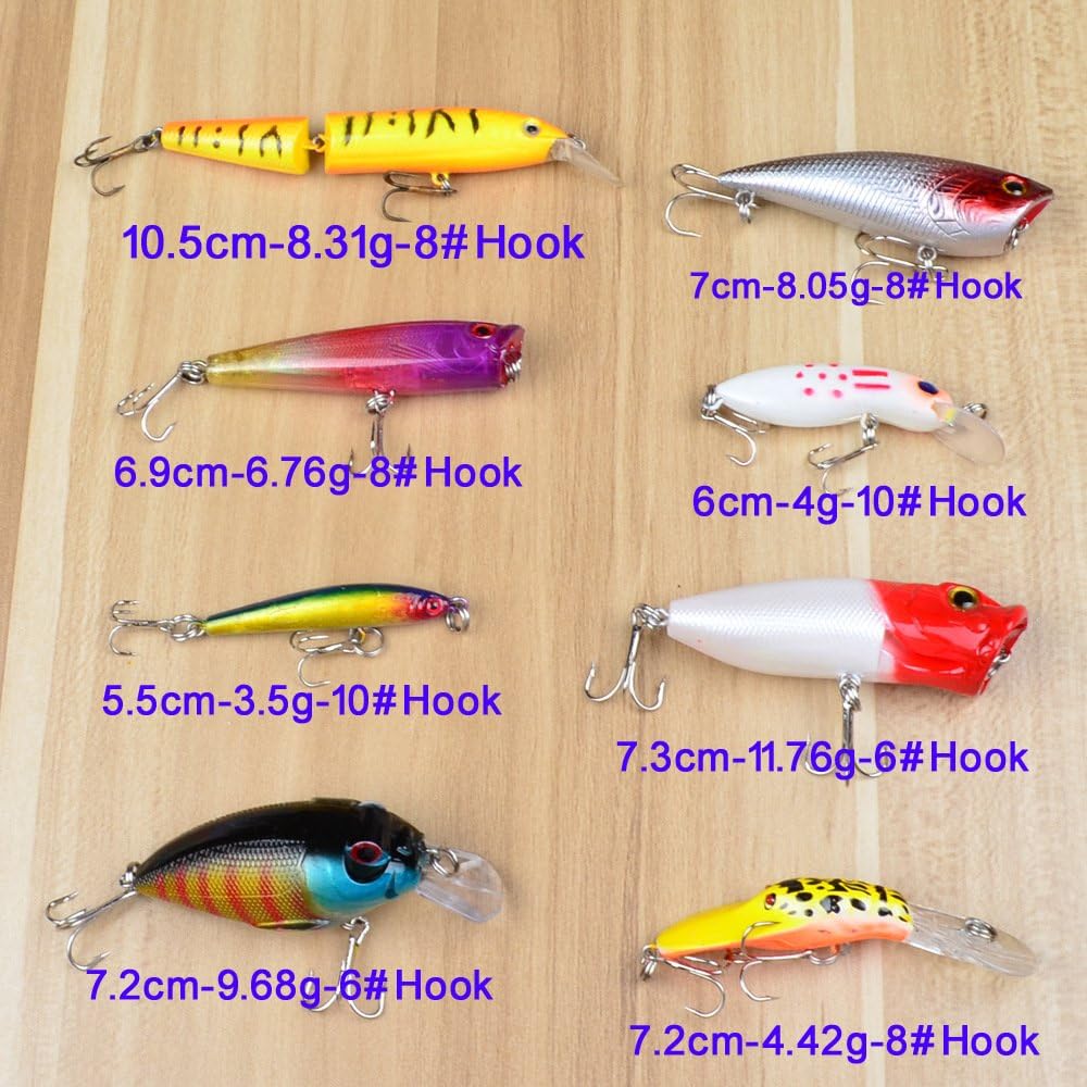 69pcs Bait Suit Large Double Box Various Bait Boxes Fishing Bait Bait for Bait and Bait for bass Bait Fishing Lures Kit Fishing Tackle Box
