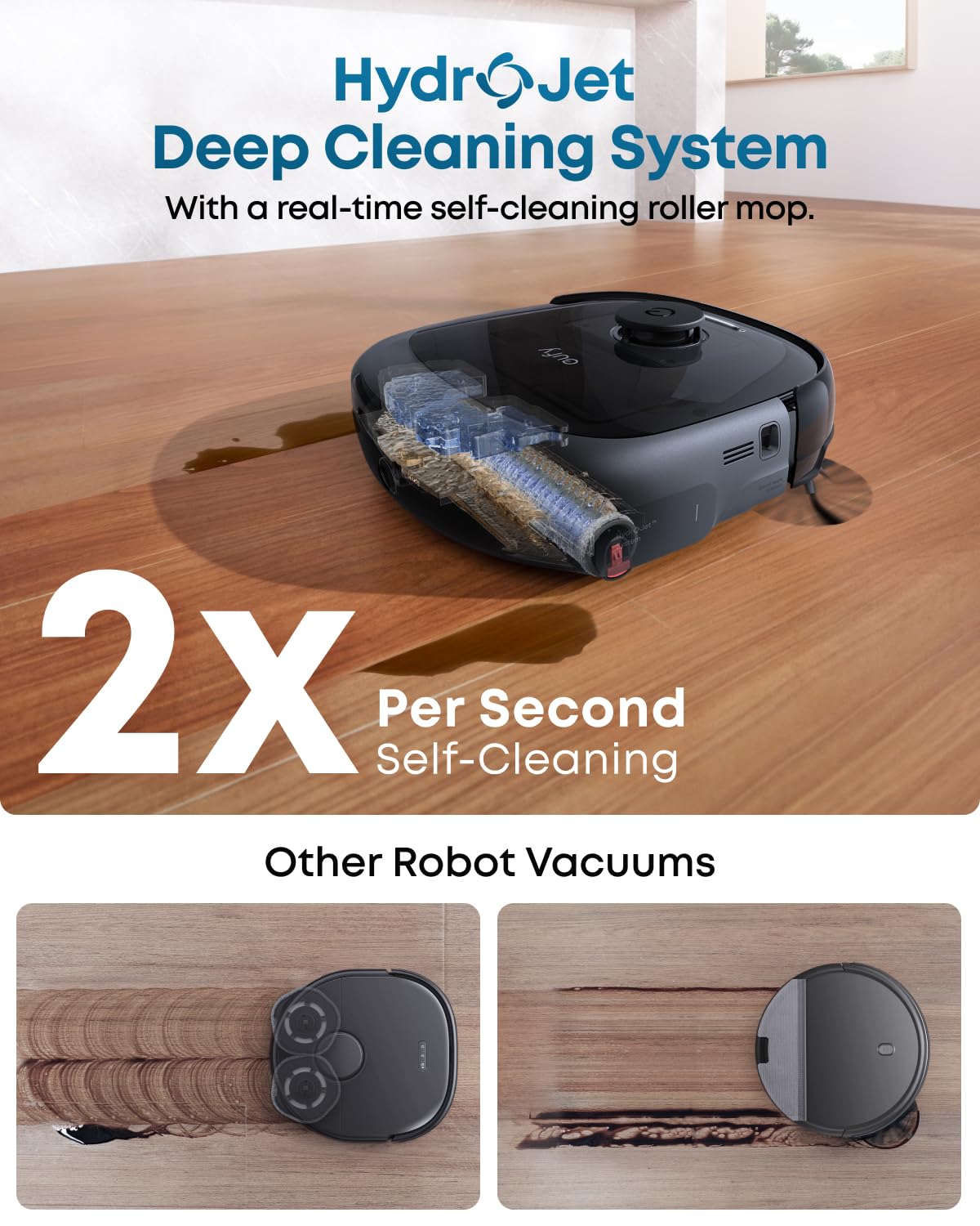 eufy E28 Omni Robot Vacuum Cleaner with Mop, HydroJet System, Portable Deep Cleaner for Carpet, Spot Cleaner, 20,000 Pa Turbo Suction, Zero Tangling, Corner-to-Edge Deep... - Image 4